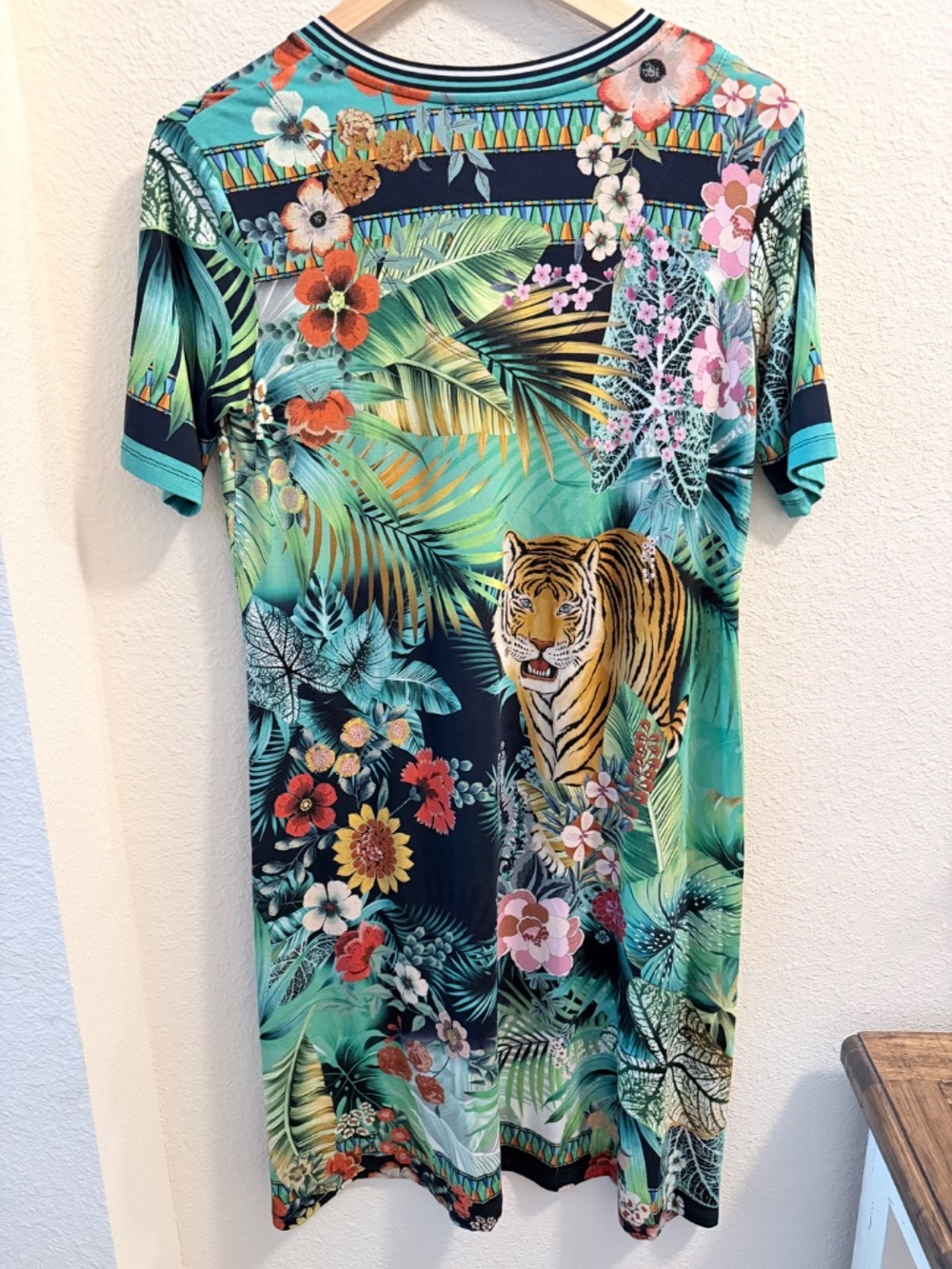 🖤🐅 Johnny Was Janie Favorite V-Neck Swing Dress "Tigres" NWT | Sz Small - Picture 6 of 8